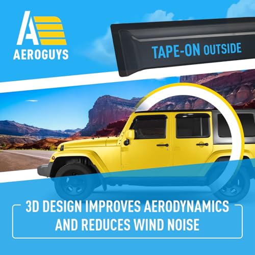 Extra Durable Window Deflectors Tape (For Jeep Wrangler 07-18 JK)