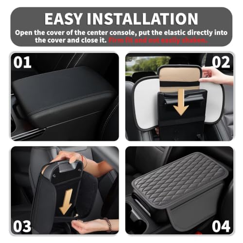 Upgraded Center Console Cover Fit for Cadillac XT5 01 (Fit for Cadillac XT5 / #001 Grey)