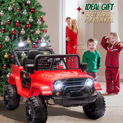 12V Kids Ride on Truck with Remote Control (Red)