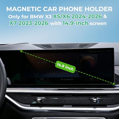 Car Phone Holder for BMW X5 (Fit for 2024-2026 X5/X6 & 2023-2026 X7, 14.9-Inch)