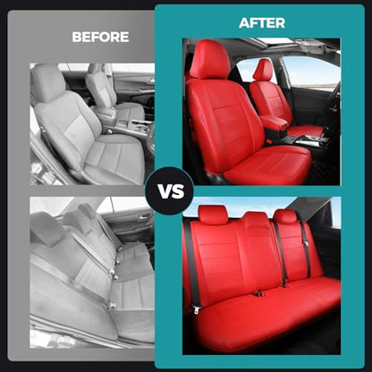 Custom Seat Covers for Toyota Camry 2012 (Red / 2012-2017 Camry L LE XLE)