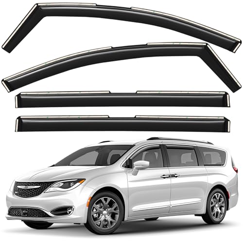 Window Deflectors Smoke Tinted in (For Pacifica 17-26)