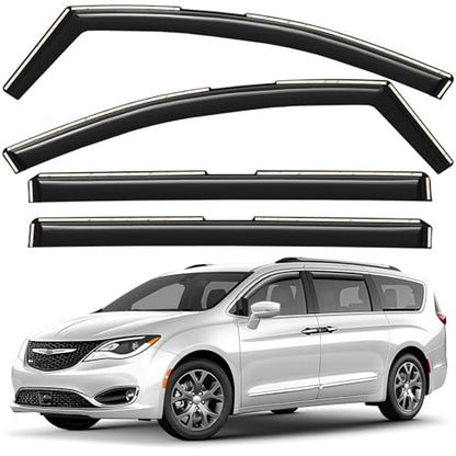 Window Deflectors Smoke Tinted in (For Pacifica 17-26)