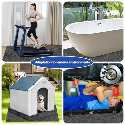 8.2x10.2 FT Outdoor Storage Shed Mat Waterproof Tent Floor Mat Gray (8.2x10.2FT)