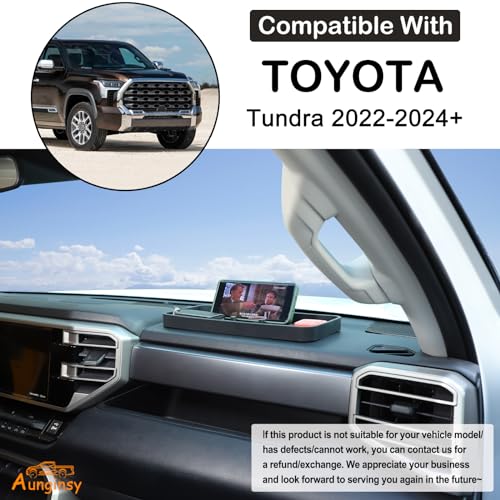 Car Center Console Dash Organizer Compatible with Toyota Tundra 2024 2023 2022 Pickup Truck Dashboard Table Tray Storage Box Dash Phone Holder Container Box Anti (Fit Toyota Tundra 22-24+)