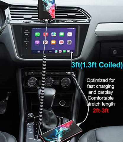 USB C Cable Fast Charging (3FT / USB A to USB C / Silver)