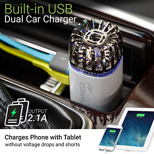 Car Air Purifier Ionizer (Matte White)