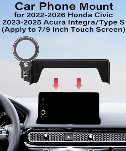 Car Phone Holder for Honda Civic 2022 (fit for 2022-2025 Civic/2023-2025 Integra(7/9 Inch)