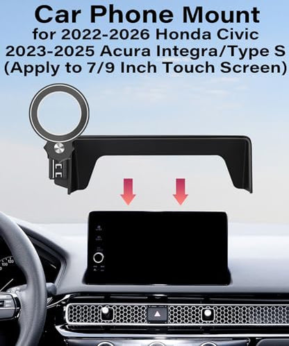 Car Phone Holder for Honda Civic 2022 (fit for 2022-2025 Civic/2023-2025 Integra(7/9 Inch)