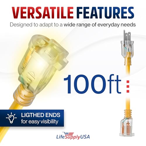 100ft Outdoor (100 FT / 12AWG / Yellow)