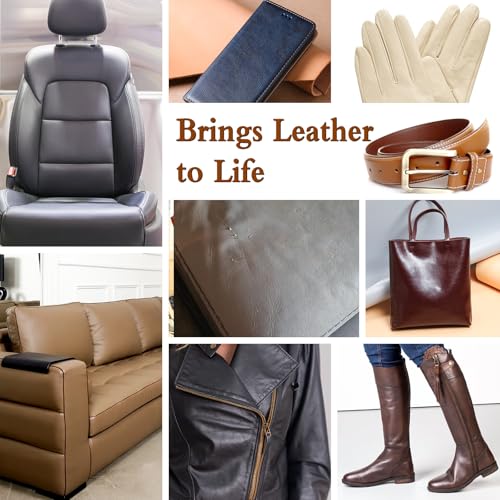 Gray Leather Recoloring Balm Vinyl Auto Dash Board Car Seats Interior Paint Furniture Dye Color Restorer Shoes Sofa Gloves Jacket Purse Bag Couch Stain Remover Fade Scratches Wear Out Repair (Gray)