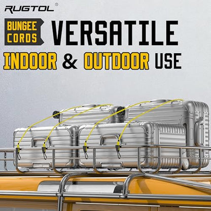 Bungee Cords with Hooks (Yellow / 60" - 6 Pack)