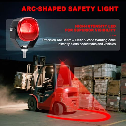 LED Forklift Arc Safety Light Red Warning Line Lamp for Industrial Lift (Red)