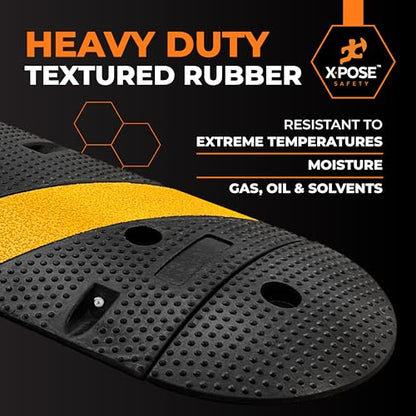 Rubber Speed Bump End Caps Set of 2 (1) Endcap / 1 Pack)
