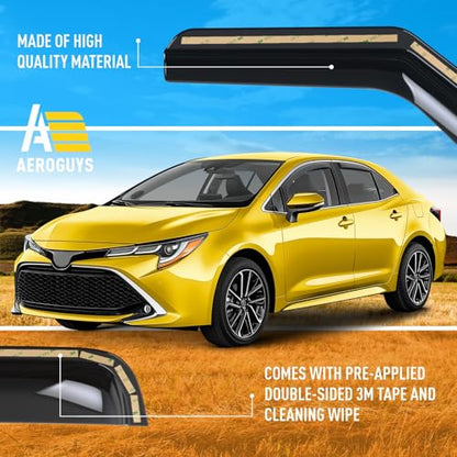 Extra Durable Window Deflectors in (For Toyota Corolla 20-26)