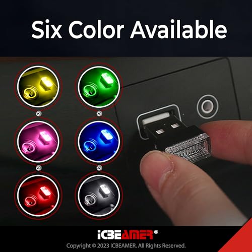 USB Type A Mini LED Car Interior Ambient Lights