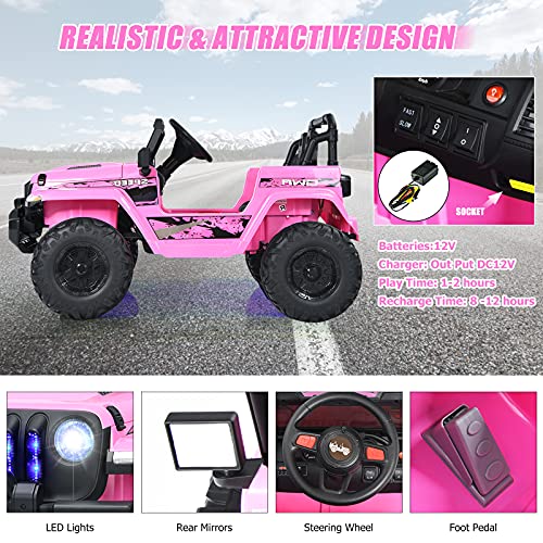 Ride on Car Truck with 2.4G Remote Control (Pink)