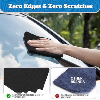 Microfiber Cleaning Cloth (24PK / Black)