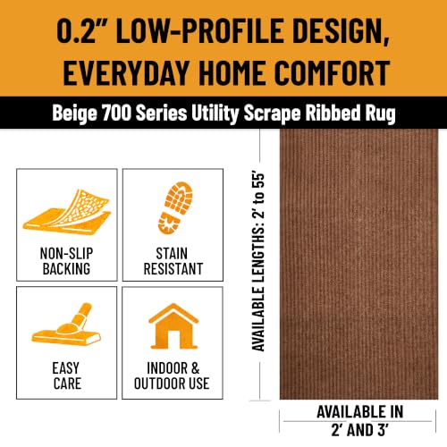 2x28 Hallway Runner Rug (Beige / 2' x 28' (Runner))