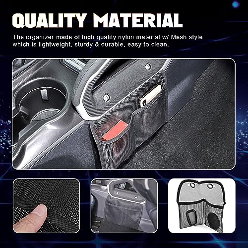 Car Interior Center Console Side Passenger Seat Gap Pocket Organizer Grab Handle Mesh Storage Bag Accessories