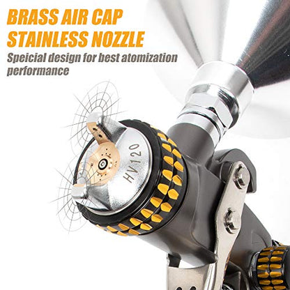 HVLP Air Spray Gun with Storage Box (1000ML 1.4/1.8mm Tips with Box)