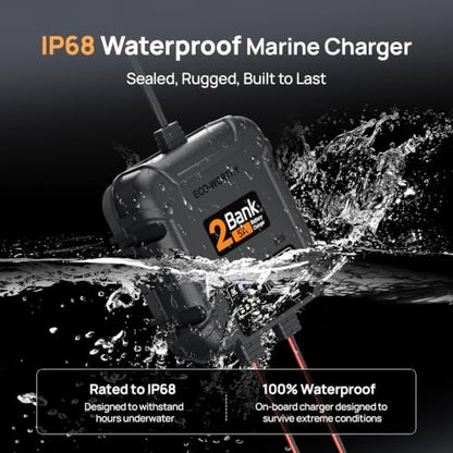 2 Bank Marine Battery Charger 5X2