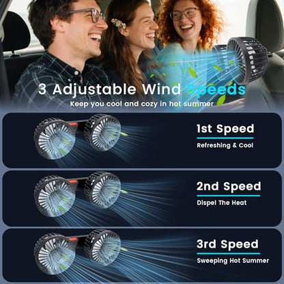USB Car Cooling Fans for Backseat