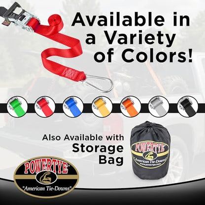 1.5 inch x 6.5ft Ratchet Straps w (6.5 ft + Storage Bag / Green)