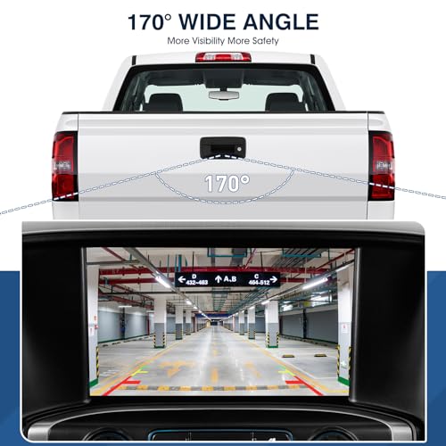 Rear View Backup Camera Fit for Chevy Silverado GMC Sierra 1500 2016 (Fit for Chevy Silverado 2016-2018)
