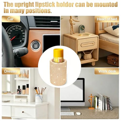 Upright Car Chapstick Holder (Champagne Gold)
