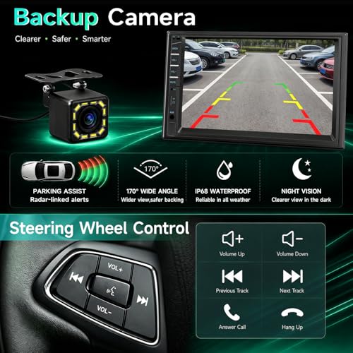 Car Stereo Double Din Radio with Bluetooth Car Audio Receivers (Car MP5 Player(No CarPlay))