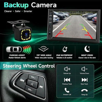 Car Stereo Double Din Radio with Bluetooth Car Audio Receivers (Car MP5 Player(No CarPlay))