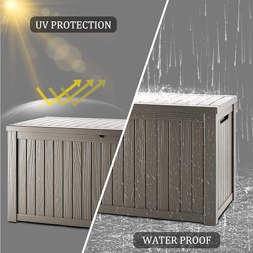 180 Gallon Resin Outdoor Storage Box (Gray / 180 gallons)