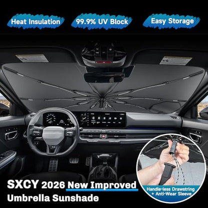 for 2025 2026 Kia K4 Windshield Umbrella Sunshade [Easier Foldable] for 2025 2026 Kia K4 Accessories 2026 K4 Sunshade Umbrella for 2026 K4 Windshield Sun Shade Umbrella (2025 2026 Kia K4（Umbrella）)