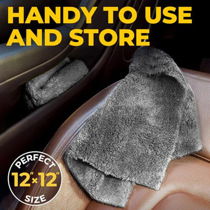 Edgeless Microfiber Car Towels (Gray)