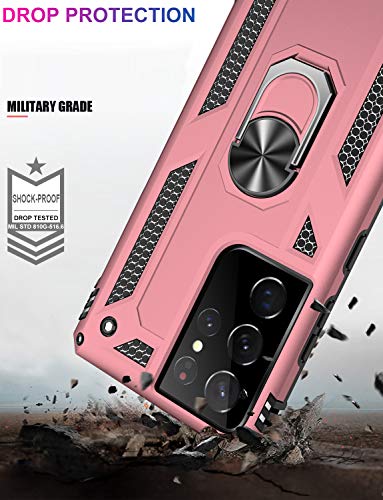 for Galaxy S21 Ultra Case (Galaxy S21 Ultra (Large 6.8") / Rose Gold)