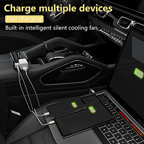 150W Power Inverters for Vehicles 12V DC to 110V AC Car Plug Adapter Outlet (Black)