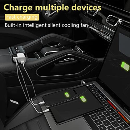 150W Power Inverters for Vehicles 12V DC to 110V AC Car Plug Adapter Outlet (Black)