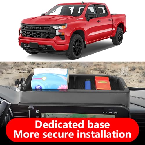 Car Phone Holder Center Console Organizer For Chevrolet Silverado 1500 2022 (for Silverado / Sierra【13.4" Screen】)