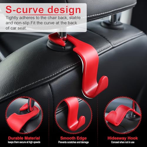 Car Seat Headrest Hook (Red)