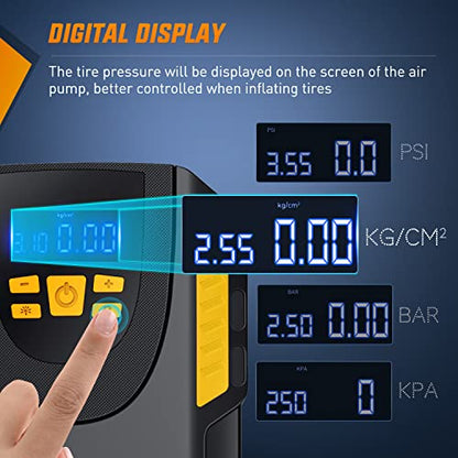 Digital Tire Inflator Portable Air Compressor w (Air Compressor Pump)