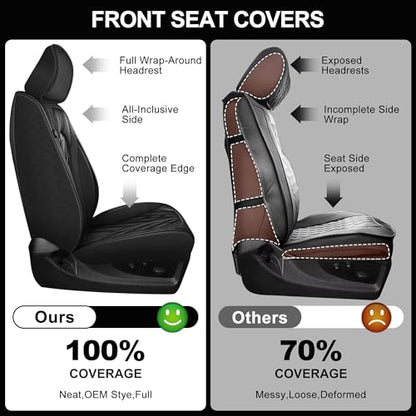 Custom Fit for Ford Ranger Seat Covers 2026 2025 (5 Seats #073 Black)