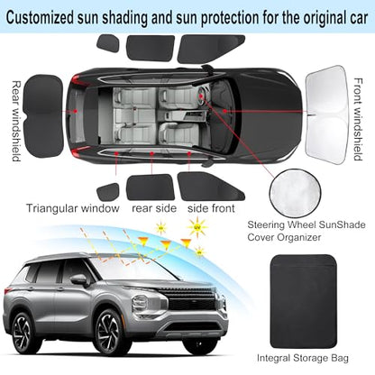 Window Shades for Mitsubishi Outlander 2022 (Mitsubishi Outlander 2022-2026-NOT Outlander Sport)