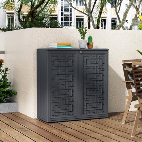 Storage Box Outdoor Caninet (Gray)