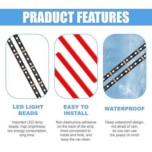 Car LED Strip Light (Ice Blue / USB)