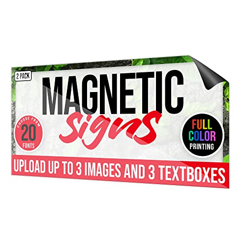 2 Pack Personalized Magnetic Signs for Vehicles (Design B)