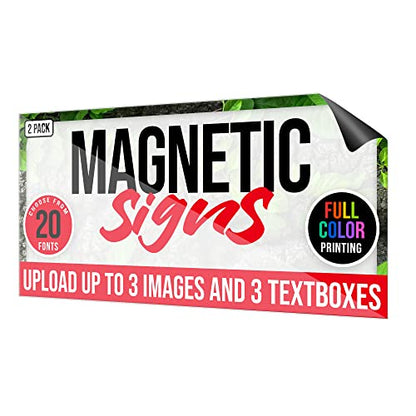 2 Pack Personalized Magnetic Signs for Vehicles (Design B)