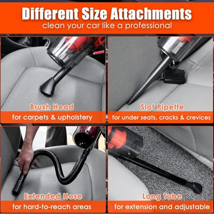 Car Cleaning Kit (Orange / 17PCS)
