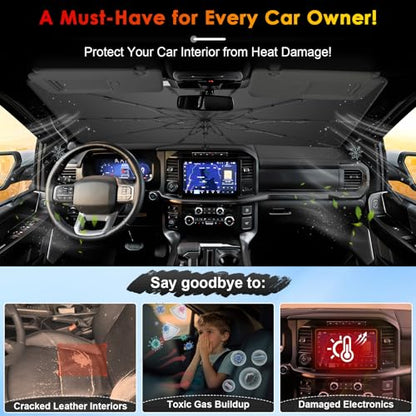 for Windshield Sunshade Umbrella for 2021 (for 2021-2026 Ford F150)