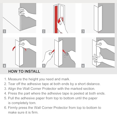 Proflex Wall Corner Protector (2 x 60 In - (6PCS) / White)